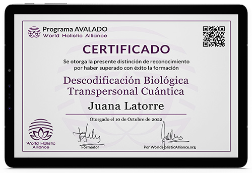 Ejemplo del certificado de finalización